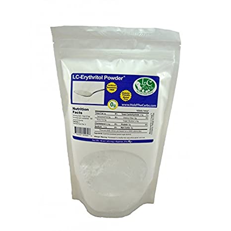 Low Carb Erythritol Powder Sweetener - LC Foods - Paleo - Gluten Free - Diabetic Friendly - Low Carb Sugar - 16 oz