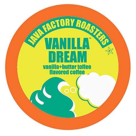 Java Factory Single Cup Coffee for Keurig K Cup Brewers, Vanilla Dream, 24 Count