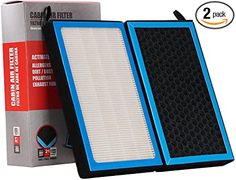 CA076-1 Tesla Model 3 Model Y Cabin Air Filter HEPA Air Conditioner with Activated Carbon Replacement Cabin Air Filter Accessories - 2 Pack