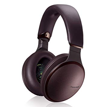 Panasonic Noise Cancelling Over The Ear Headphones with Wireless Bluetooth, Alexa Voice Control & Other Assistants – Brown (RP-HD805N-T)