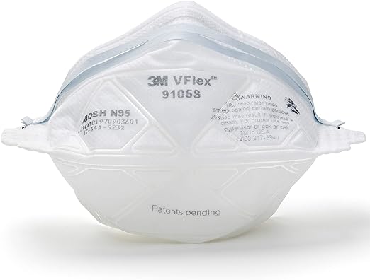 3M N95 Respirator, Vflex Particulate Respirator, Disposable, For Sweeping, Sanding, Grinding