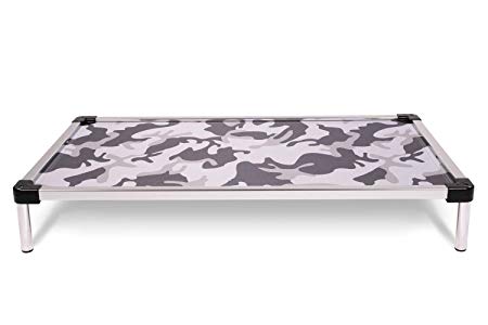 K9 Ballistics Chew Proof Elevated Dog Bed, Chew Resistant Indestructible Dog Cot, Large, Medium, Small Sizes for Indoor or Outdoor Dogs Who Chew Their Beds, Waterproof with Aluminum Frame