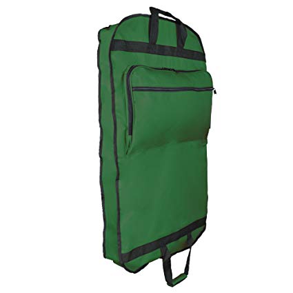 DALIX 39" Garment Bag Cover for Suits and Dresses Clothing Foldable w Pockets (Dark Green)