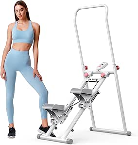 MERACH Stair Stepper for Home Gym Exercise, New Version Vertical Climber Machine for Full-Body Workout, Compact Folding Cardio Exercise Climber with Extended Step Range, Adjustable Handlebar & Pedals