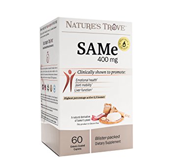 SAM-e 400mg by Nature's Trove - 60 Enteric Coated Caplets