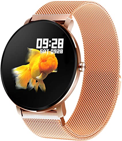 Smartwatch for Android Phones iOS 2019 Waterproof IP68 Fitness Tracker Watches for Men Gift Sports Watch Swimming Heart Rate Blood Pressure Weather Report Pedometer Social App Calls Phones Reminder