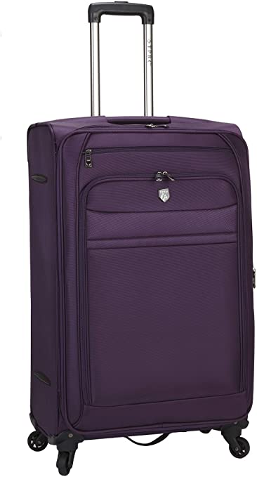 Travelers Club Business Class Expandable Spinner Luggage, Premium Purple, Checked-Large 28-Inch