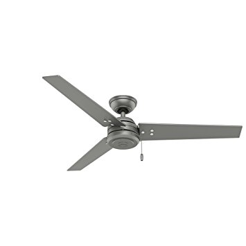 Hunter 59262 Contemporary Cassius Matte Silver Ceiling Fan, 52"