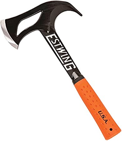 Estwing Hunter's Axe - 14.25" Forged Steel Hatchet with Gut Hook & Shock Reduction Grip