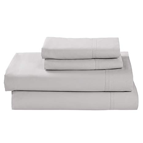 Rivet Percale 100% Organic Cotton Sheet Set, Easy Care, King, Vapor