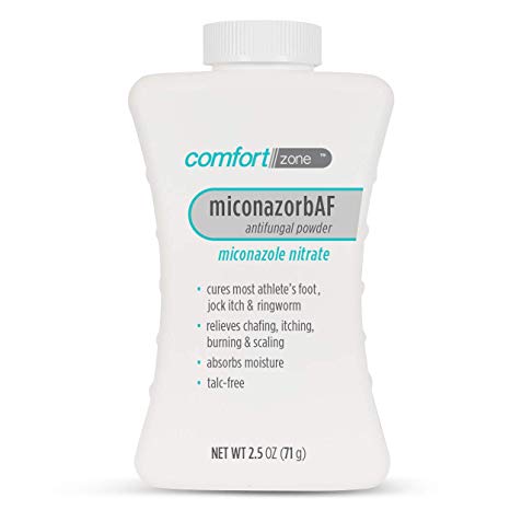 Comfort Zone Miconazorb Antifungal Powder, Talc-Free, Helps Cure Most Athlete's Foot, Jock Itch and Ringworm (1 Pack)