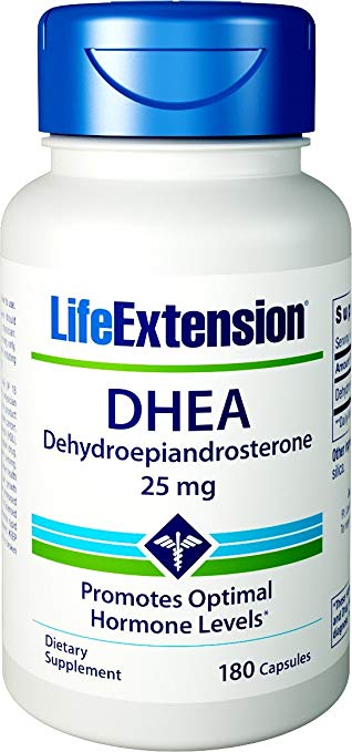 Life Extension Dhea 25 mg Capsules, 180 Count