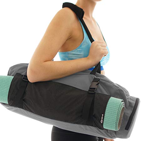 Sisyama CLOSEOUT Yoga Mat Gym Bag Tote Carryall - Waterproof Bag   Harness Mat Carrier