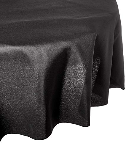 Gee Di Moda Tablecloth - 90" Inch Round Tablecloths for Circular Table Cover in Black Washable Polyester - Great for Buffet Table, Parties, Holiday Dinner & More