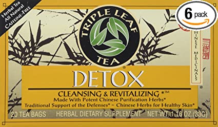 Triple Leaf Detox Tea - 20 bags per pack -- 6 packs per case.