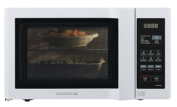 Daewoo KOR6L6BD Duo-Plate Digital Microwave, 20 L, 800 W - White