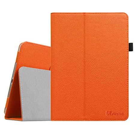 Fintie iPad Air 2 Case - Premium Vegan Leather Slim Fit Folio Case Smart Stand Protective Cover Auto Sleep/Wake Feature for Apple iPad Air 2 2014 Model, Orange