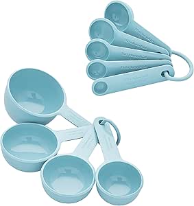 KitchenAid Measuring Cups and Spoon Set, Mineral Water, 9-Piece