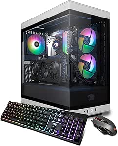 iBUYPOWER Y40 White Gaming PC Computer Desktop Y40WA7N4601 (AMD Ryzen 7 7700X, RTX 4060 8GB, 32 GB DDR5 5200 Mhz RGB (16 x 2), 2TB NVMe SSD, Windows 11 Home)