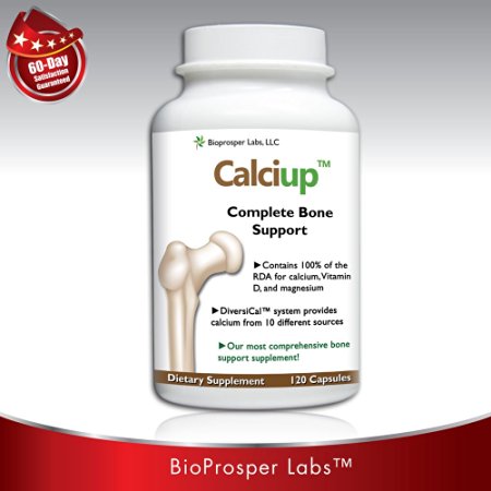 Calciup 100% Calcium Supplement with Vitamin D, Magnesium, and Boron for Bone Health