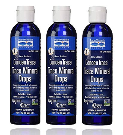 Trace Minerals Research - Concentrace Trace Mineral Drops, 8 fl oz liquid (Pack of 3)