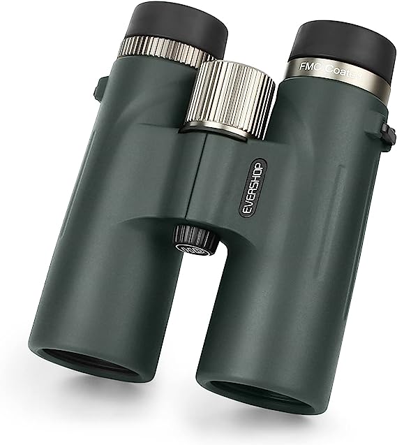 12x42 HD Binoculars for Adults and Kids - 18.5mm Large View Eyepiece,BAK4 Roof Prism FMC Lens Binocular with Low Light Vision for Bird Watching,Hunting,Concerts,Travel,Wildlife (Army Green)