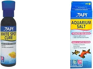 API Liquid Super ICK Cure Fish Remedy, Freshwater and Saltwater Fish Medication (Pack of 1) and API Aquarium Salt Freshwater Aquarium Salt 33-Ounce Box