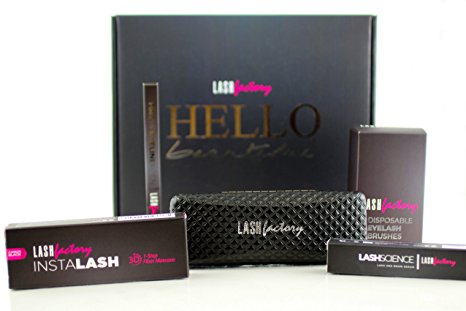 Ultimate 3D Fiber Lashes Gift Set by Lash Factory, Includes our 300X Fiber Mascara, Lash Science Eyelash Growth Serum, 50 Disposable Lash Brushes, and our Premium Lash Defining Comb