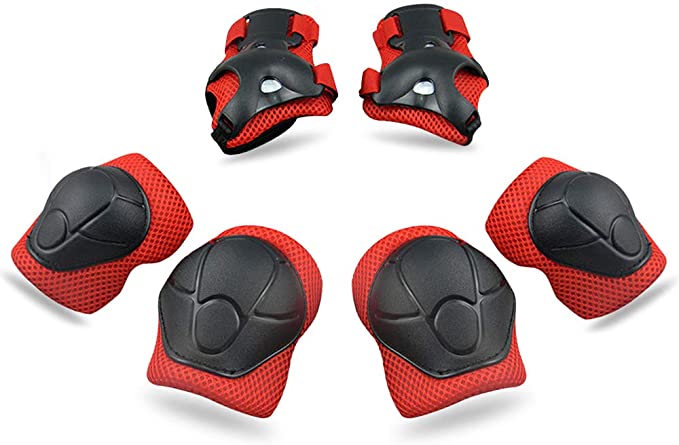 SKL Kids Protective Gear Knee Pads for Kids Knee and Elbow Pads with Wrist Guards 3 in 1 for Skating Cycling Bike Rollerblading Scooter [Upgraded Vistion 3.0]