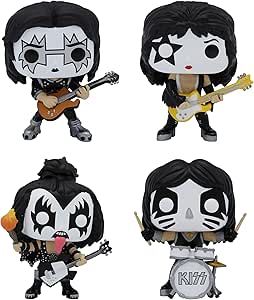 Funko POP! KISS: Band Set - Glow in The Dark Collectible Set - Online Exclusive - The Spaceman, The Starchild, The Demon, The Catman