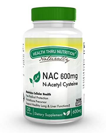 NAC 600mg N-Acetyl Cysteine 120 vegecaps non GMO