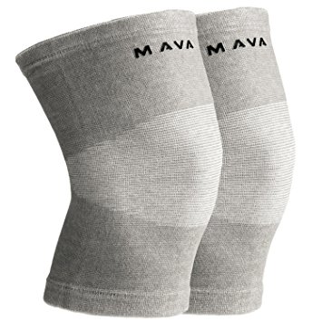 Mava Sports Knee Support Sleeves for Joint Pain and Arthritis Relief – Compression Recovery Knee Sleeves – Protector and Support for Running, Jogging, Cycling, Hiking, Workouts – Safe, Durable, Breathable Compression