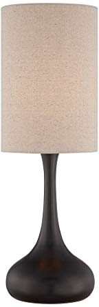 Droplet Table Lamp in Espresso Bronze with Cylinder Shade