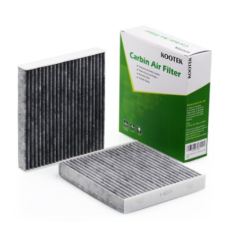 Kootek 2 Pack Car Cabin Air Filter Replacement for CF10285 with Active Carbon for Toyota / Lexus / Scion / Subaru, against Bacteria Dust Viruses Pollen Gases Odors, Replacement for CF10285