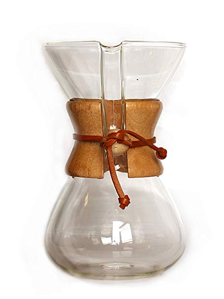 Pour Over Coffee Maker, 6 Cup, Classic Glass Design