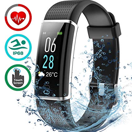Seneo Fitness Tracker, IP68 Waterproof Activity Tracker Colour Screen Fitness Watch with Heart Rate Monitor Pedometer Sleep Monitor Calorie Counter Steps Counter for Men and Women for Android or iOS