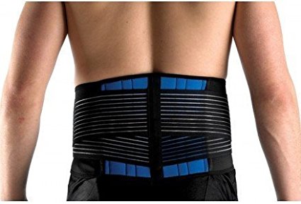 Adjustable Neoprene Double Pull Lumbar Support Lower Back Belt Brace Pain Relief (3X-Large (48-51 inches))