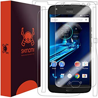 Moto X4 Screen Protector   Full Body (4th Generation, 2017), Skinomi TechSkin Full Coverage Skin   Screen Protector for Moto X4 Front & Back Clear HD Film