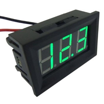 SMAKN 2 Wire Green Dc 40-30v LED Panel Digital Display Voltage Meter Voltmeter