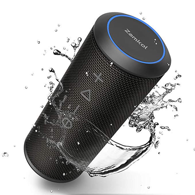 Bluetooth Speaker, Zamkol Bluetooth Speakers Wireless Portable 24W Dual Driver with 360 Degree Sound, IPX6 Waterproof, TWS, Bluetooth 4.2 Speakers for Outdoor Party, Beach, Shower, Travel