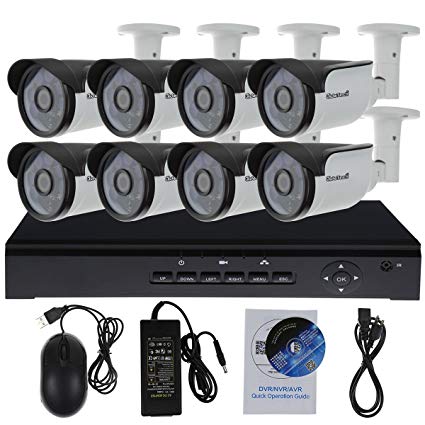 JideTech 8CH 1080P POE Surveillance Camera System with 3TB 3.5inch HDD,Infrared Range 65ft, Email Alarm/Motion Detection P2P CCTV SYSTEM