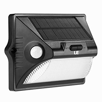 LE Solar PIR Motion Sensor Wall Light RGB 12 LED Wireless Waterproof Outdoor Security Step Light for Patio Garden Yard Deck Path Driveway Pathway Fence Home Stairs