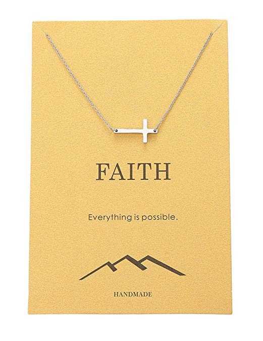 Zealmer Friendship Infinity Compass Necklace Good Luck Small Elephant Necklace with Message Card