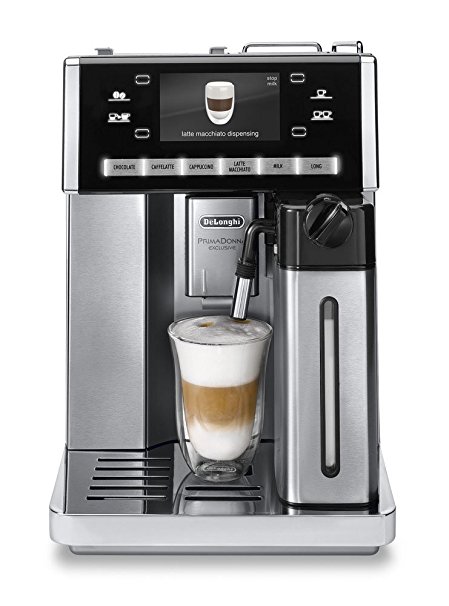 Delonghi ESAM6900 Prima Donna Exclusive Fully Automatic Espresso Maker with Lattecrema System, Stainless Steel