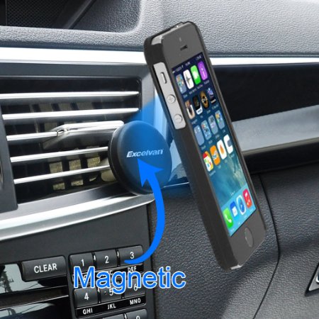 Excelvan Car Mount Universal Air Vent Magnetic Car Mount Holder for Cell Phones and with Fast Swift-SnapTM Technology Magnetic Cell Phone Mount