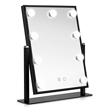 Hollywood Makeup Vanity Mirror with Lights - Oakome Lighted Mirrors with Touch Cotrol and Dimmable LED Bulbs for Make Up Vanity Table Set in Dress Room, Bedroom