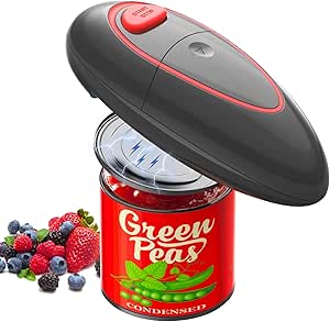 One Touch Electric Can Openers for Kitchen Open Any Can Size with No Sharp Edge, Food Safe Battery Operated Automatic Can Opener, Best Kitchen Gadget Can Opener Electric for Arthritis and Seniors