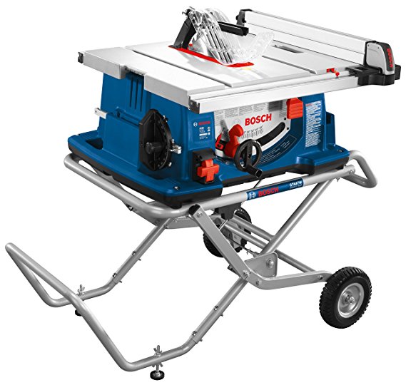 Bosch 10-Inch Worksite Table Saw 4100-10 with Gravity-Rise Wheeled Stand; Portable Table Saw