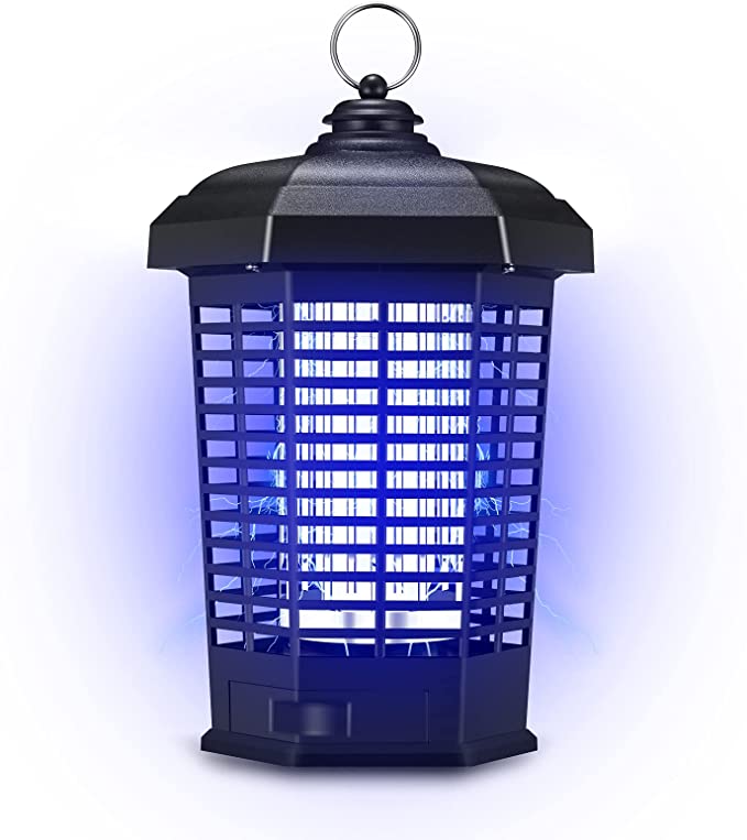 Bug Zapper Outdoor, 12W Powerful Electric Mosquito Killer, Mosquito Trap for Patio,Backyard, Home,Insect Fly Trap for Indoor and Outdoor (Black)