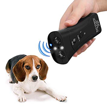 Handheld Dog Repellent, Dual Channel Electronic Animal Repellent, Handy Ultrasonic Dog Training Pet Bark Stopper for Outdoor Camping Garden